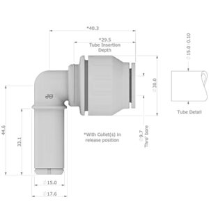 90° Stem Elbow 15mm